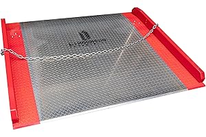 LINCONSON Aluminum Dock Boards – Heavy-Duty Forklift Loading Dock Ramps, Safety Curbs & Chains, Industrial Dock Plates for Ja