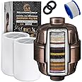 Aquahomegroup AHG20 20 Stage Vitamin C E for Hard High Output Shower Remove Chlorine and Fluoride-2 Cartridges Included-Consistent Water Flow Showerhead Filter, Bronze
