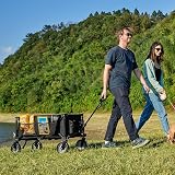 Timber Ridge Festival Trolley on Wheels 200L Folding Camp Wagon Black view 2