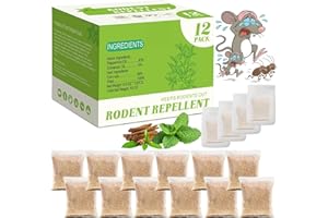 POSI-STERN Mouse Rodent Repellent, Peppermint Oil Pouches to Repel Mice Rodent Natural Ingredients, Safe for Kids and Pets, Pest Control Pouches for Roaches, Ant, Bugs, Spiders, Rats, Insect Defense 12 Packs