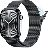 CTYBB Milanese Mesh Loop Compatible with Apple Watch Band 49mm 46mm 45mm 44mm 42mm Men Women, Stainless Steel Wider Metal Strap Magnetic Clasp for iWatch Series Ultra 2/Ultra 10 9 8 7 SE 6 5 4 3 2 1
