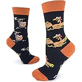 YongColer Fun Black Crew Dresses Socks Thanksgiving Turkey Costume Novelty Socks If You Can Read This Socks