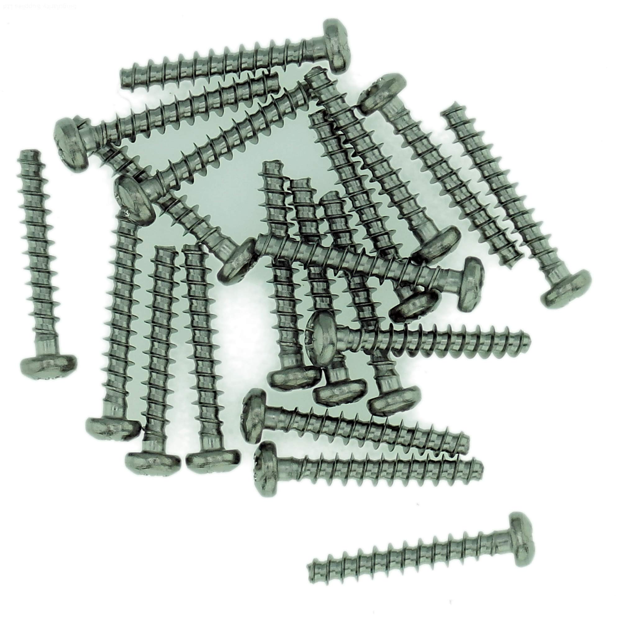 D3.5 (3.5mm x 12mm) Pozi Pan Screws for Plastic - Stainless Steel (A2) (Pack of 20)
