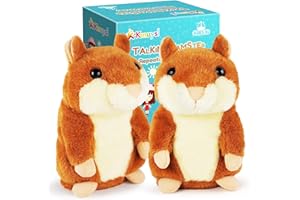 KMUYSL Toddler Toys for Age 1 2 3 Baby Kids -Talking Hamster Repeats What You Say Early Educational Toy Boys Girls Baby Animal Talking Toy Fun Gift (2 Pack Talking Hamster)
