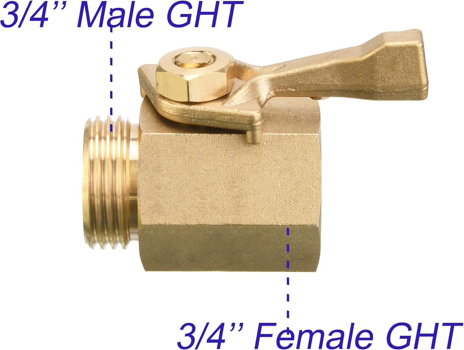 M MINGLE Heavy Duty Brass Garden Hose Shut Off Valve, 3/4 Inch, 2-Pack with 2 Hose Washers : Garden & Outdoor