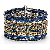 SPUNKYsoul Cuff Bracelets for Women Collection - Adjustable, Stylish Boho Inspired Beaded Bracelets, Trendy Stackable Beads, Ideal for Everyday Wear & Special Occasions
