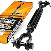 [Premium] 5/8”x15” Heavy Duty Jaw and Jaw Turnbuckle, 3500 lbs Working Load Limit, Weather Resistant, Durable Black Turnbuckle for Wire Rope Tension, Shade Sail Hardware, Sun Shade Tent