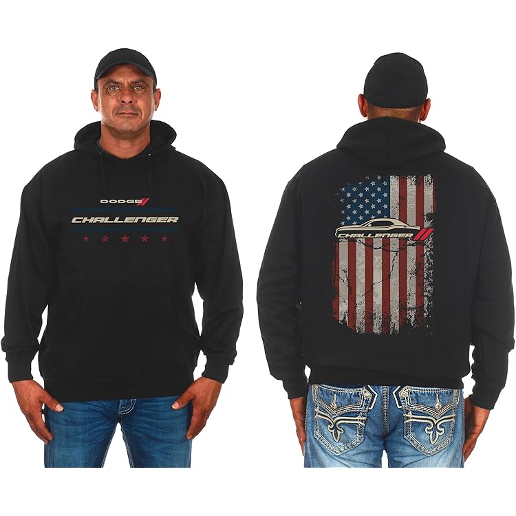 JH DESIGN GROUP Men's Dodge Challenger Hoodie Collage Full