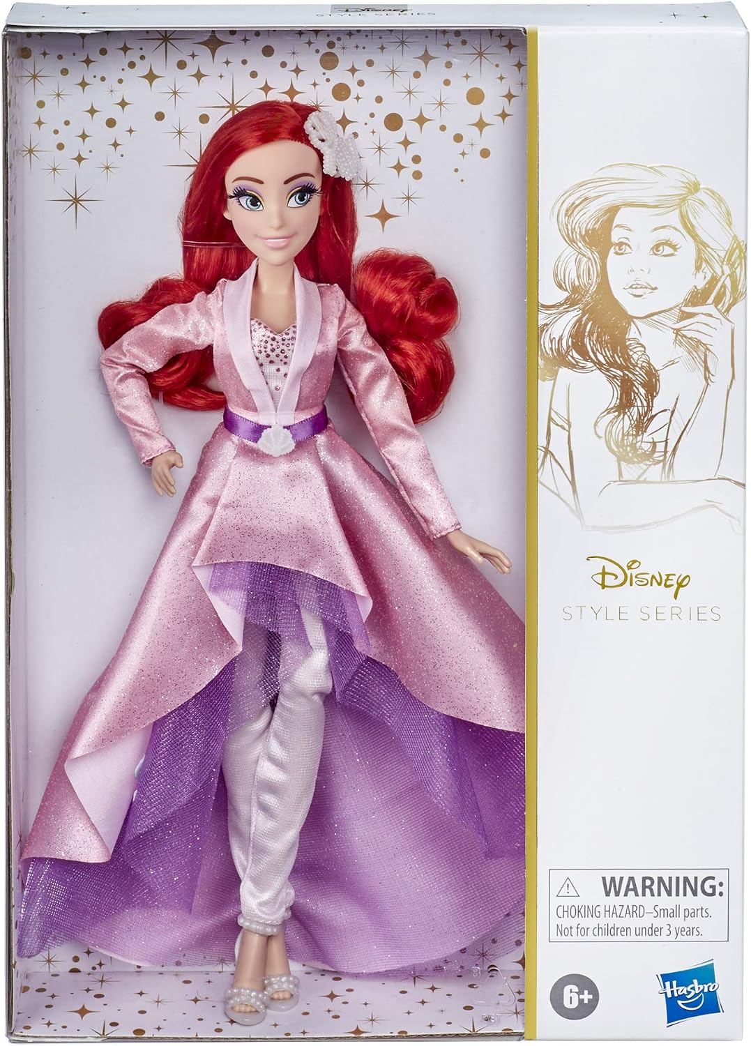 Disney Princess Style Series, ARIEL Fashion doll in a modern style with earrings and shoes. Collectable doll for 6 years and up - Image 4