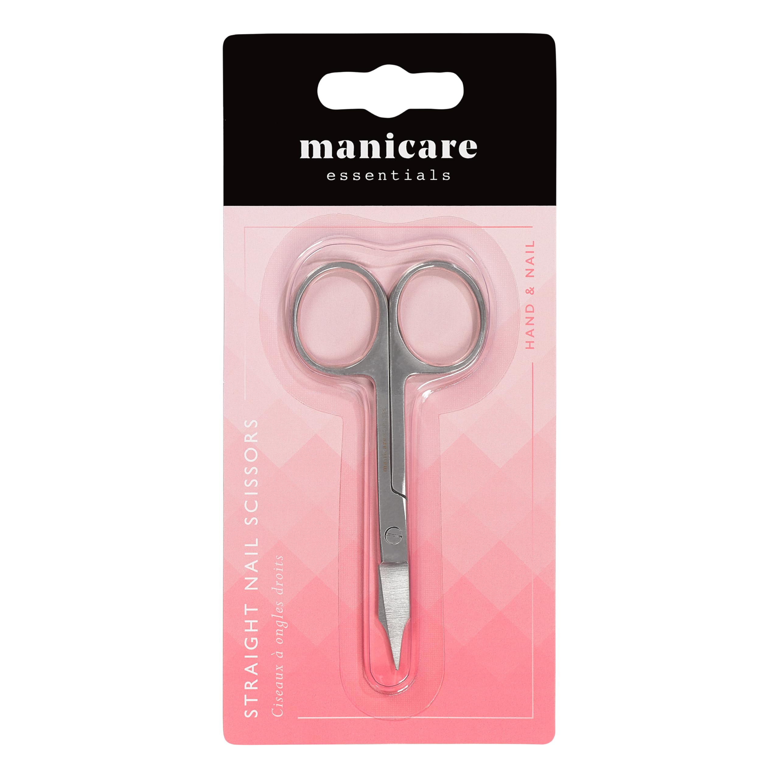 Manicare Nail Scissors, Professional Japanese Stainless Steel, Sharp Straight Tips, Trims Nails, Cuticles And Dead Skin, Beauty Scissors For Trimming Eyebrows, Nose Hair, Fingernails And Toenails