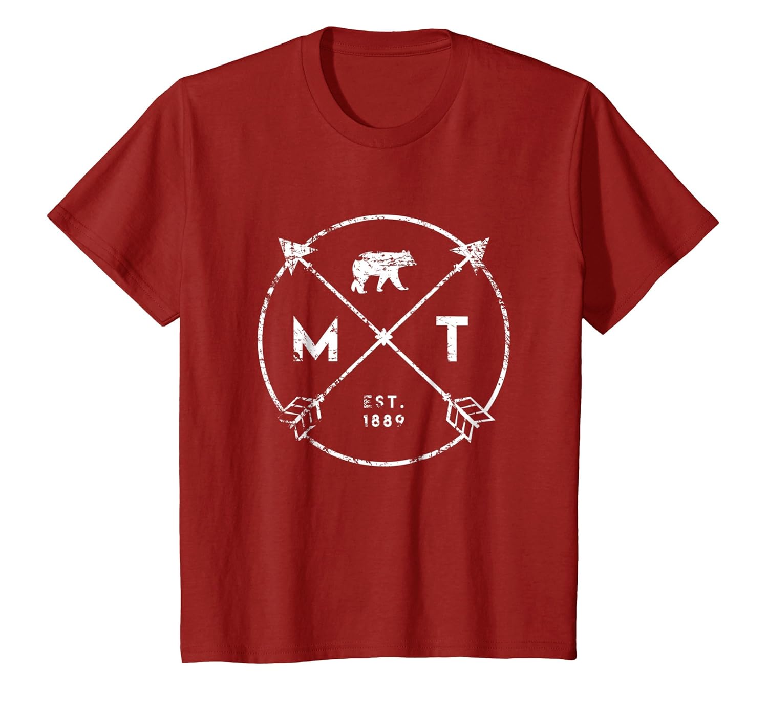 Montana Adventure T Shirt Est 1889 Bear Arrows State Gift Teehay