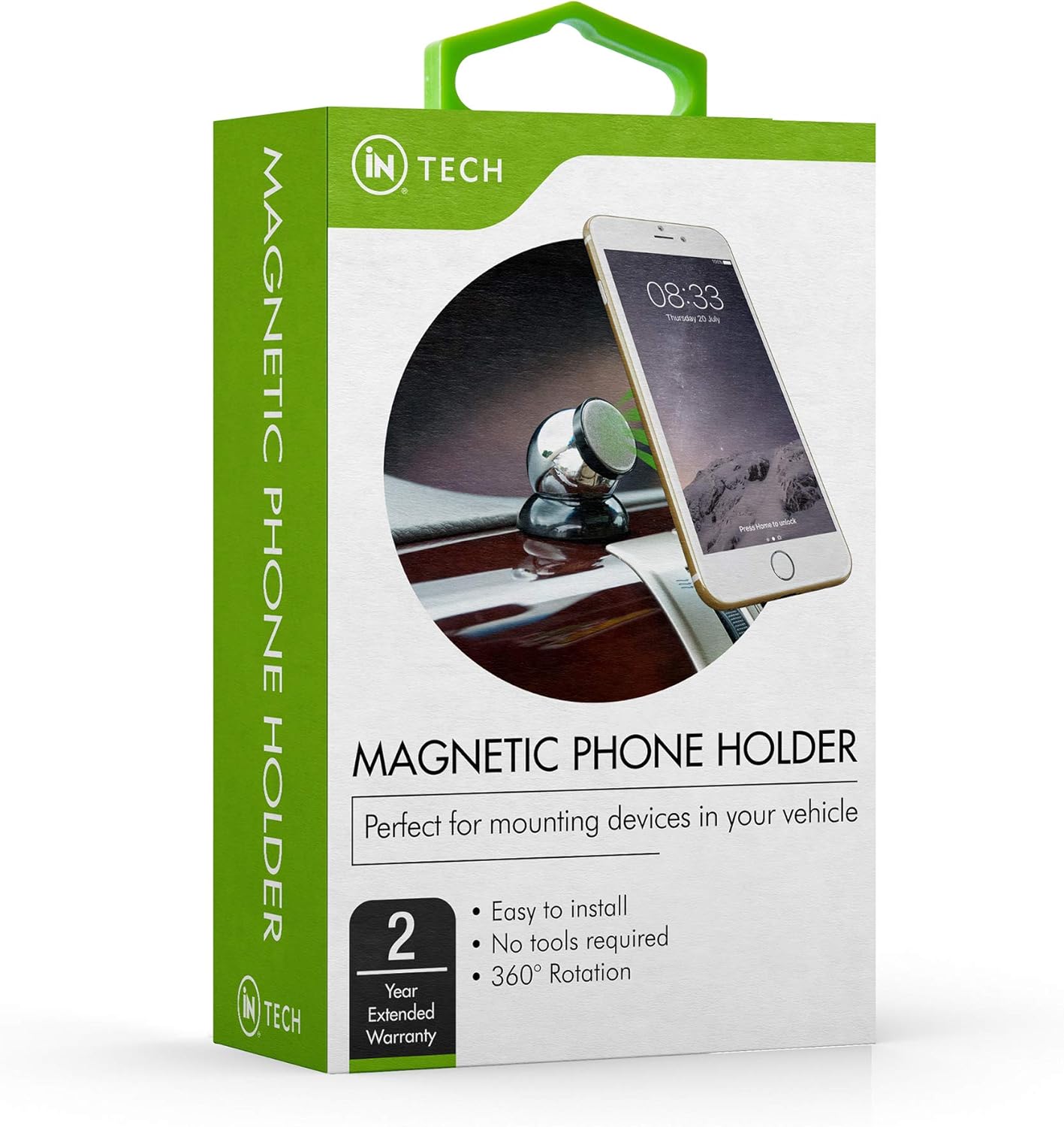 iN TECH Universal Magnetic Phone Mount, Car Cradle