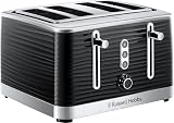 Russell Hobbs Inspire 4-Slice Toaster Extra Wide Slots 1800W Black