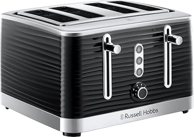 Russell Hobbs Inspire 4-Slice Toaster Extra Wide Slots 1800W Black