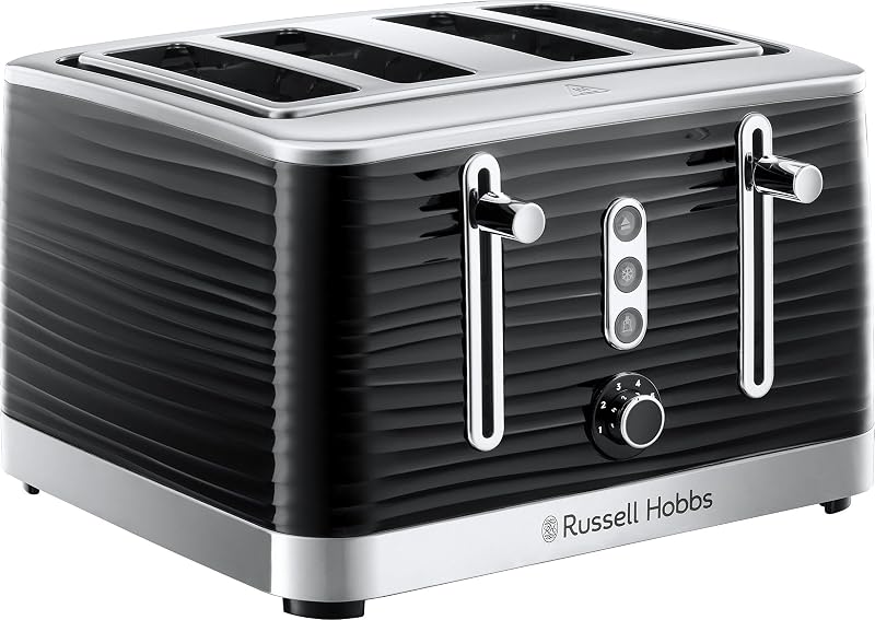 Russell Hobbs Inspire 4-Slice Toaster Extra Wide Slots 1800W Black