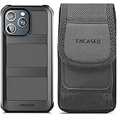 Encased (2-in-1) Belt Pouch with Rugged Case, Designed for iPhone 15 Pro Max - [Falcon Armor] Full-Body Protective Cover with Holster Clip Phone Holder (Compatible with MagSafe)