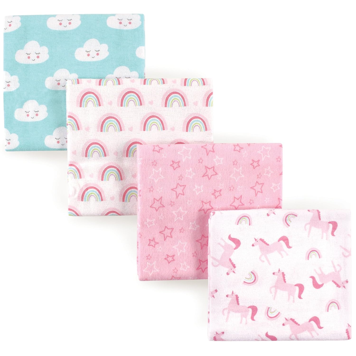 Luvable Friends Unisex Baby Cotton Flannel Receiving Blankets, Basic Elephant, One Size: Baby