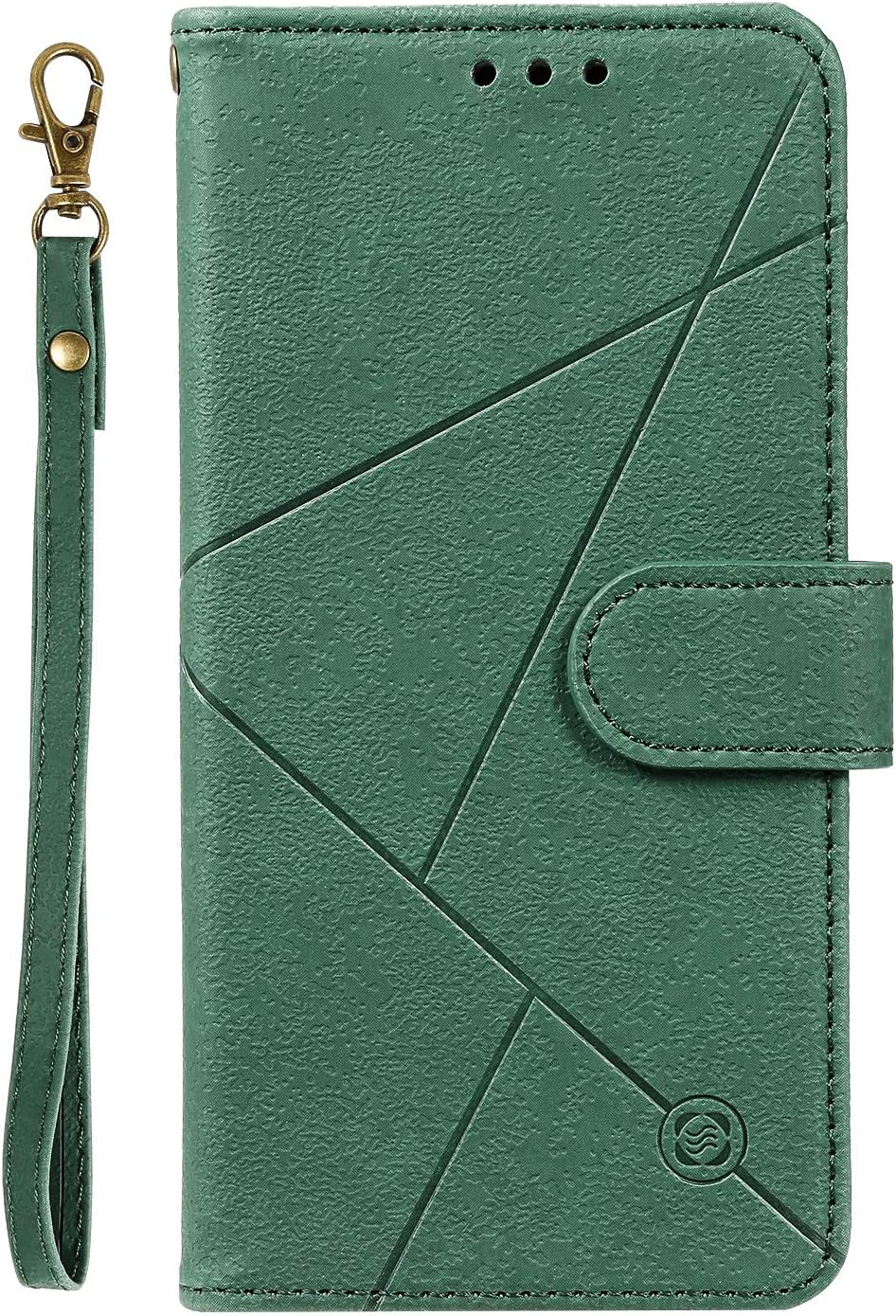 Lomogo Leather Wallet Case for iPhone 11 Pro Max (6.5") with Stand Feature Card Holder Magnetic Closure, Shockproof Flip Case Cover for Apple iPhone 11 Pro Max - LOHHA150046 Green