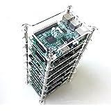 GeauxRobot Raspberry Pi 3 Model B 7-layer Dog Bone Stack Clear Case Box Enclosure also for Pi 2B B+ A+ B A …