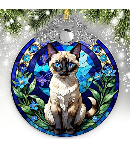 Amazon.com: 2025 Siamese Cat Christmas Ornament Keepsake,Siamese