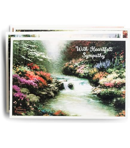 DaySpring Get-Well Karten Von Thomas Kinkade, 12 Karten & Umschläge - Mit Bibelversen, Garten-Designs