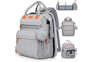 JOYCE Large Diaper Backpack 25L, Detachable Changing Station, 900D Oxford Easy-Clean, Anti-Theft Pocket, Insulated Bottle Poc
