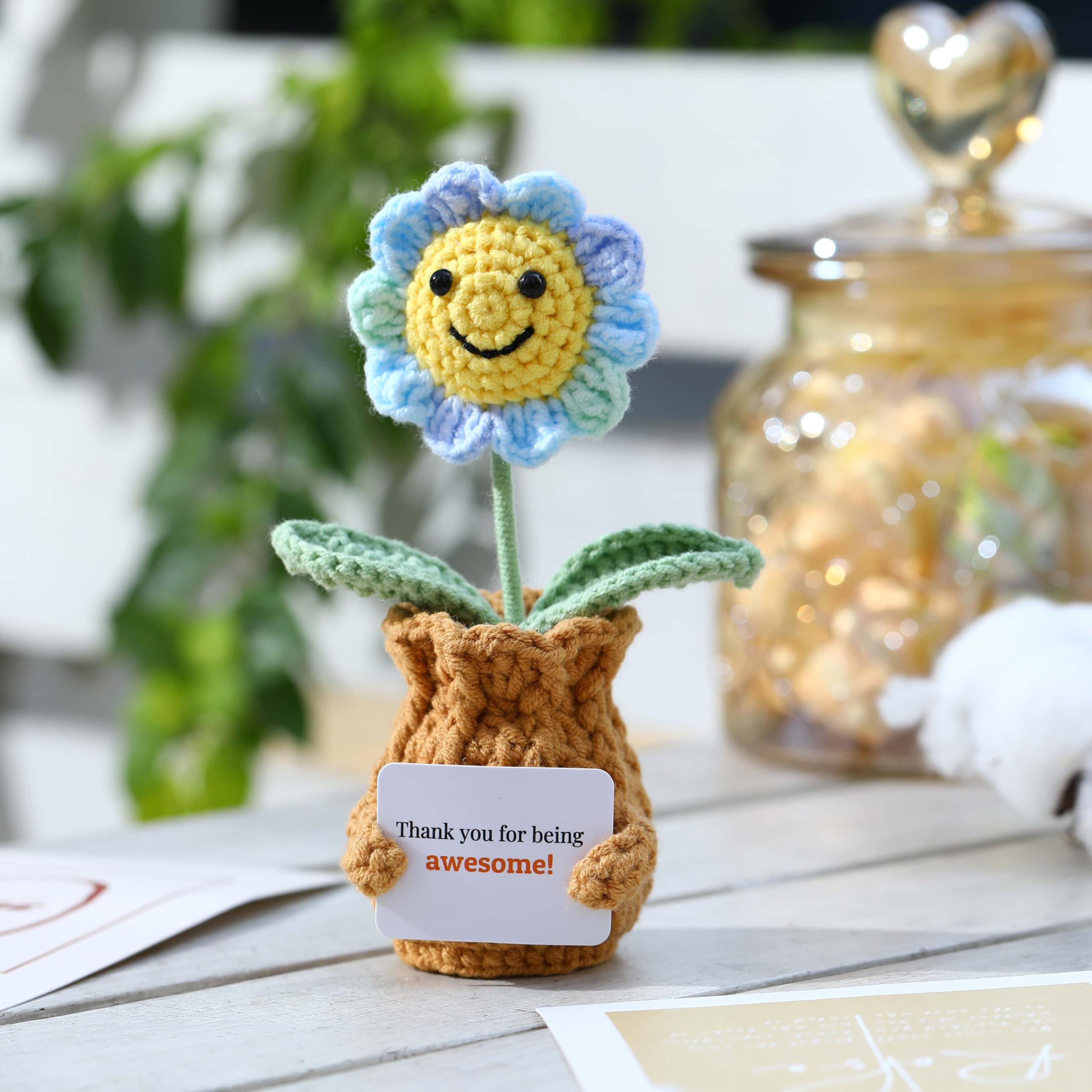 YOOJEE Thank You Crochet Sunflower Pot – "Thank