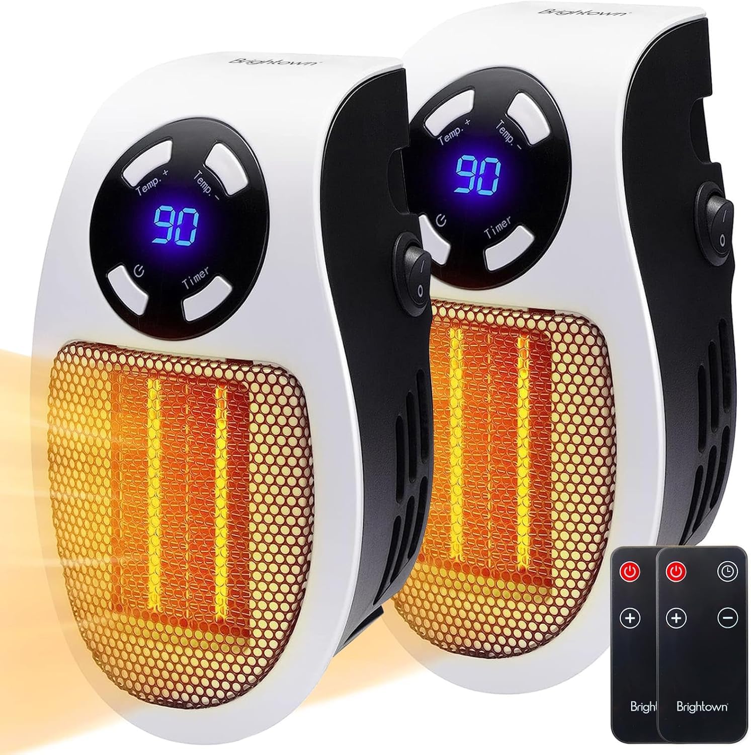 Photo 1 of Wall Space Heater 450W Remote Portable Electric Heater with Programmable Adjustable Thermostat, Overheat Protection, Precise LED Display, CSA Certification Safe Heater for Office Dorm Room,2 PACK