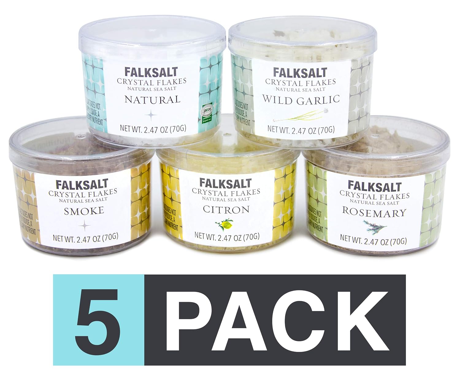 FALKSALT 5Pack Mediterranean Sea Salt Flakes All