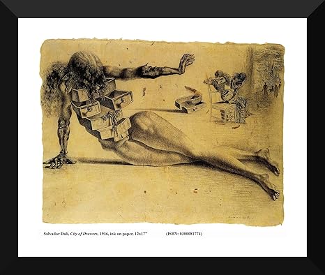 Tallenge The City Of The Drawers By Salvador Dali Small Poster