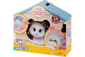 Little Live Pets Cat Figurines for Kids, Interactive Hutch Animal Playset with 25+ Sounds, Outdoor Toys for 5+ Year Old Girls