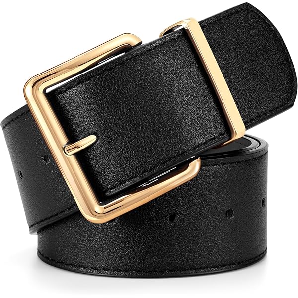 5 Pack Women\'s Leather Belts with Pin Buckle for Jeans and Dresses WERFORU Women Leather Belt Waist Skinny Dress Belts Solid  main image 4