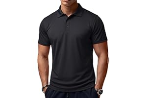 MAGCOMSEN Polo Shirts for Men Quick Dry Short Sleeve Golf Tactical Shirts Pique Jersey Casual Workout Performance Tops