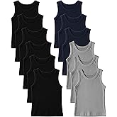 Andrew Scott Basics Boys' 12 Pack Color A-Shirt Sport Tank Top Undershirts