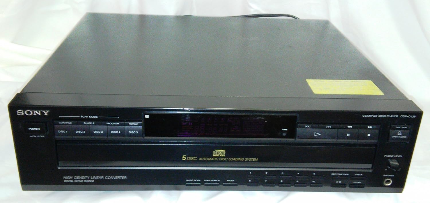 Vintage Sony CDPC425 Carousel 5Disc Compact Disc Player