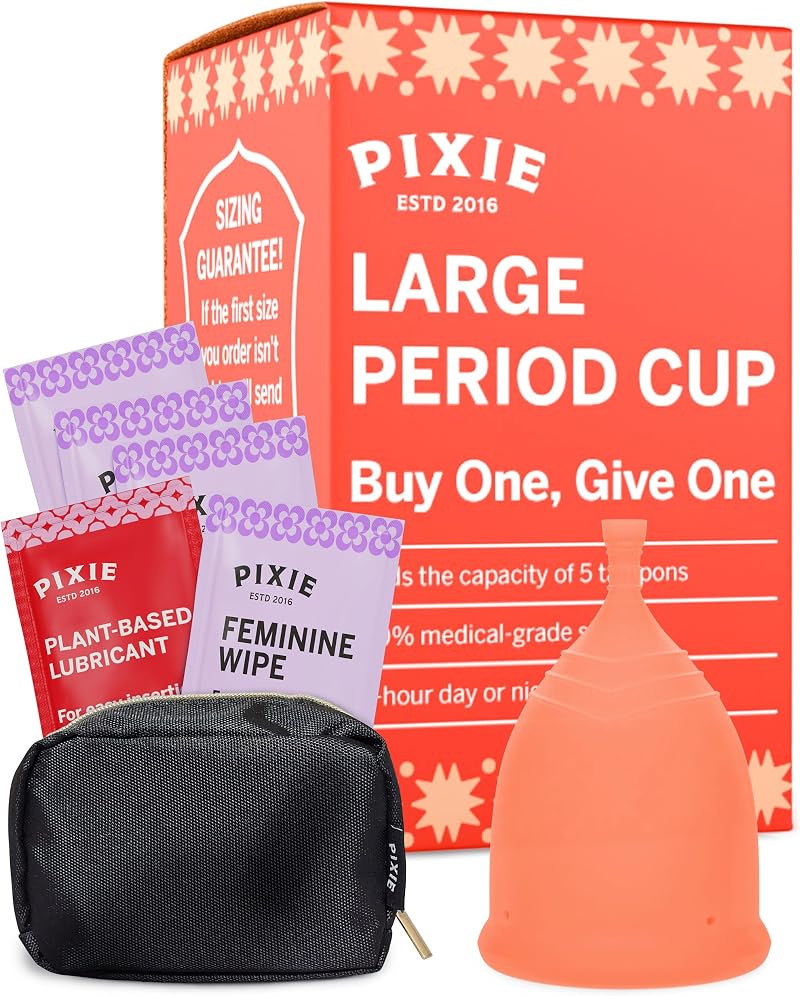 Pixie Menstrual Cup - 100% Medical-Grade Silicone - Reusable & Soft