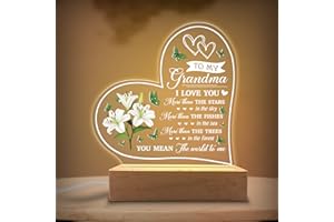 KITCHENVOY Acrylic Night Light - I Have Loved You My Whole Entire Life - Grandma Gifts from Grandkids - Rechargeable Lamp