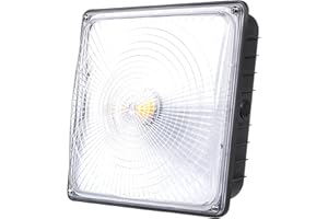PARMIDA LED TECHNOLOGIES PARMIDA LED Canopy Light, 70W, Dimmable, 110-277VAC, IP65 Waterproof, ETL-Listed, 5000K, 9.6" x 9.6", Gas Station, Street, Area & Outdoor Lighting, Commercial Grade, Bronze