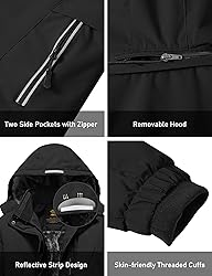 MoFiz Girls Ski Jacket Waterproof Fleece Lined