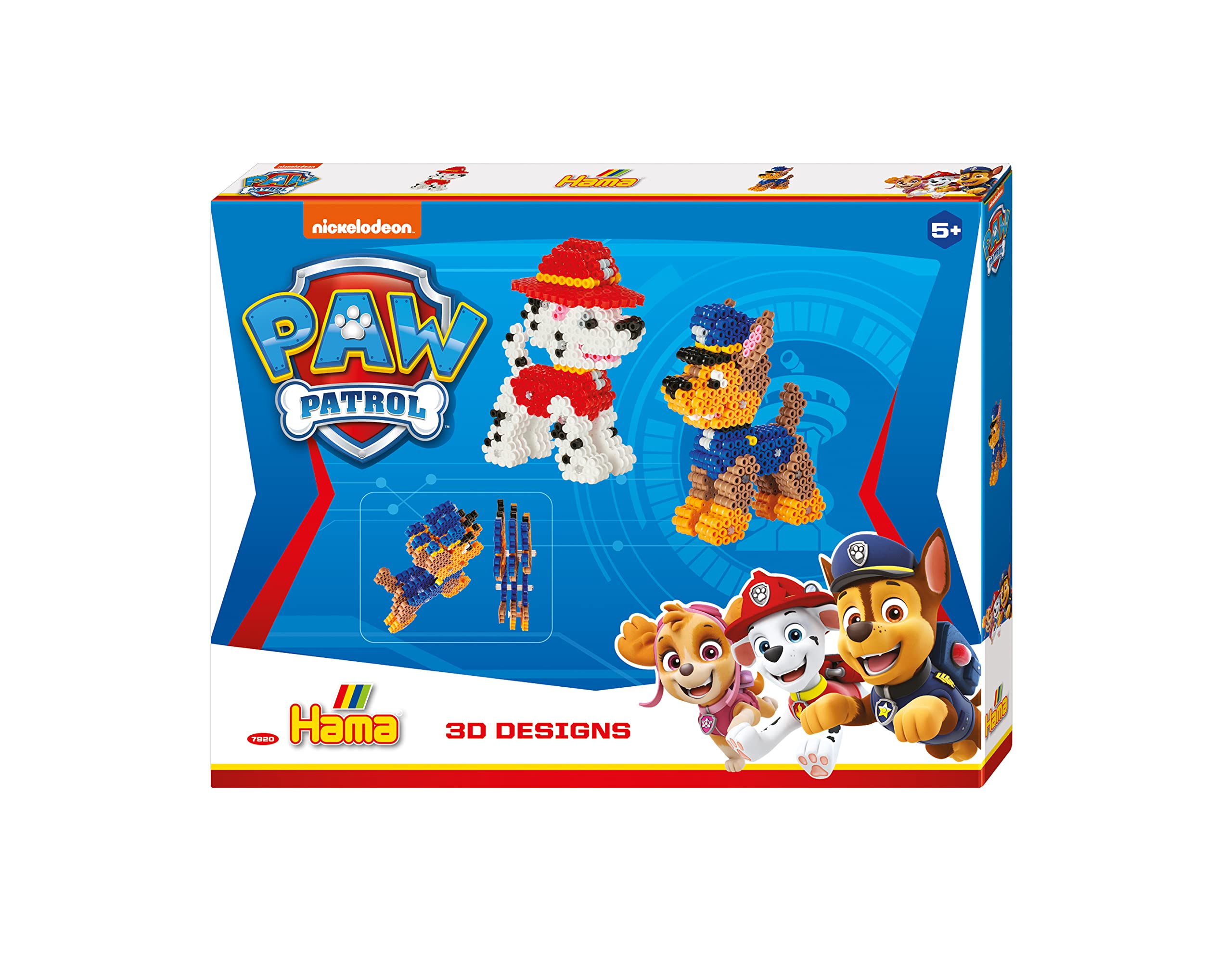Hama Beads Paw Patrol Set, Arts and Crafts Beads for Children Ages 5+, Official Hama Beads Paw Patrol Set