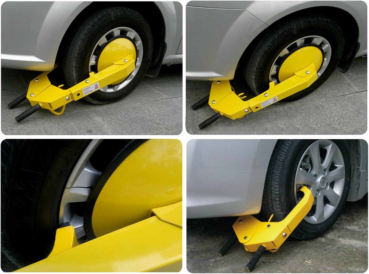 Radkralle Parkkralle Schwerer Typ Unterlegkeil Schloss Verbesserte Klemme Stiefel Reifenkralle Anhanger Auto Auto Lkw Anti Diebstahl Schleppen 75cm Amazon De Auto