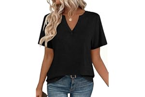 Zeagoo Womens Tops Short Sleeve V Neck Tee Shirts Cute Dressy Casual Clothing Business Tunic Work Blouse