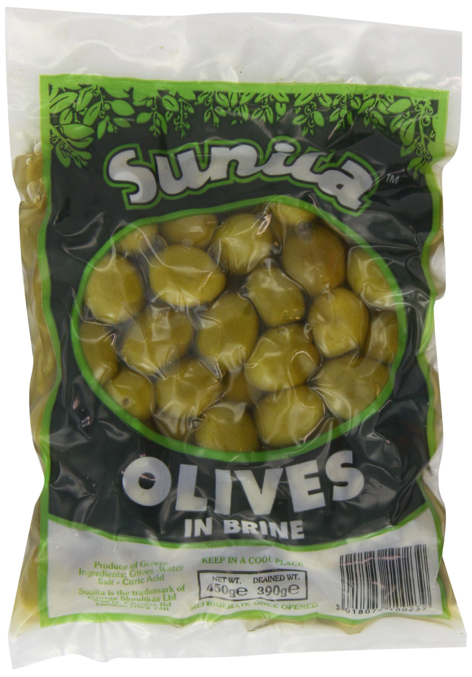 Sunita Green Olives 453 g (Pack of 6)