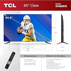 TCL 65-Inch Q68 QLED Pro 4K UHD Smart TV with