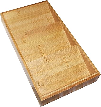 Spice Drawer Organiser 3 Tier L 38 X W 20 X D 5 Cm Bamboo Wood