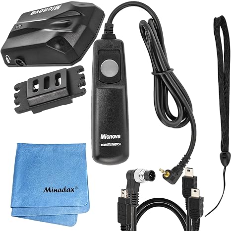 Micnova GPS-N PLUS Hochpräziser GPS Empfänger Geotagger mit Minadax® Reinigungstuch für Nikon D3100, D3200, D3300, D5000, D51