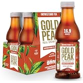 Gold Peak Tea, Unsweet Tea, 16.9 fl oz, 6 Pack | Zero sugar, zero calories, real brewed tea