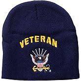 Artisan Owl Officially Licensed Navy Veteran Emblem Eagle Beanie