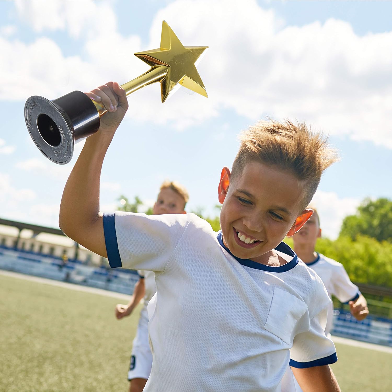Prextex 10-Inch Gold Star Award Trophy for Trophy Awards and Party Celebrations, Award Ceremony and Appreciation Gift : Sports & Outdoors