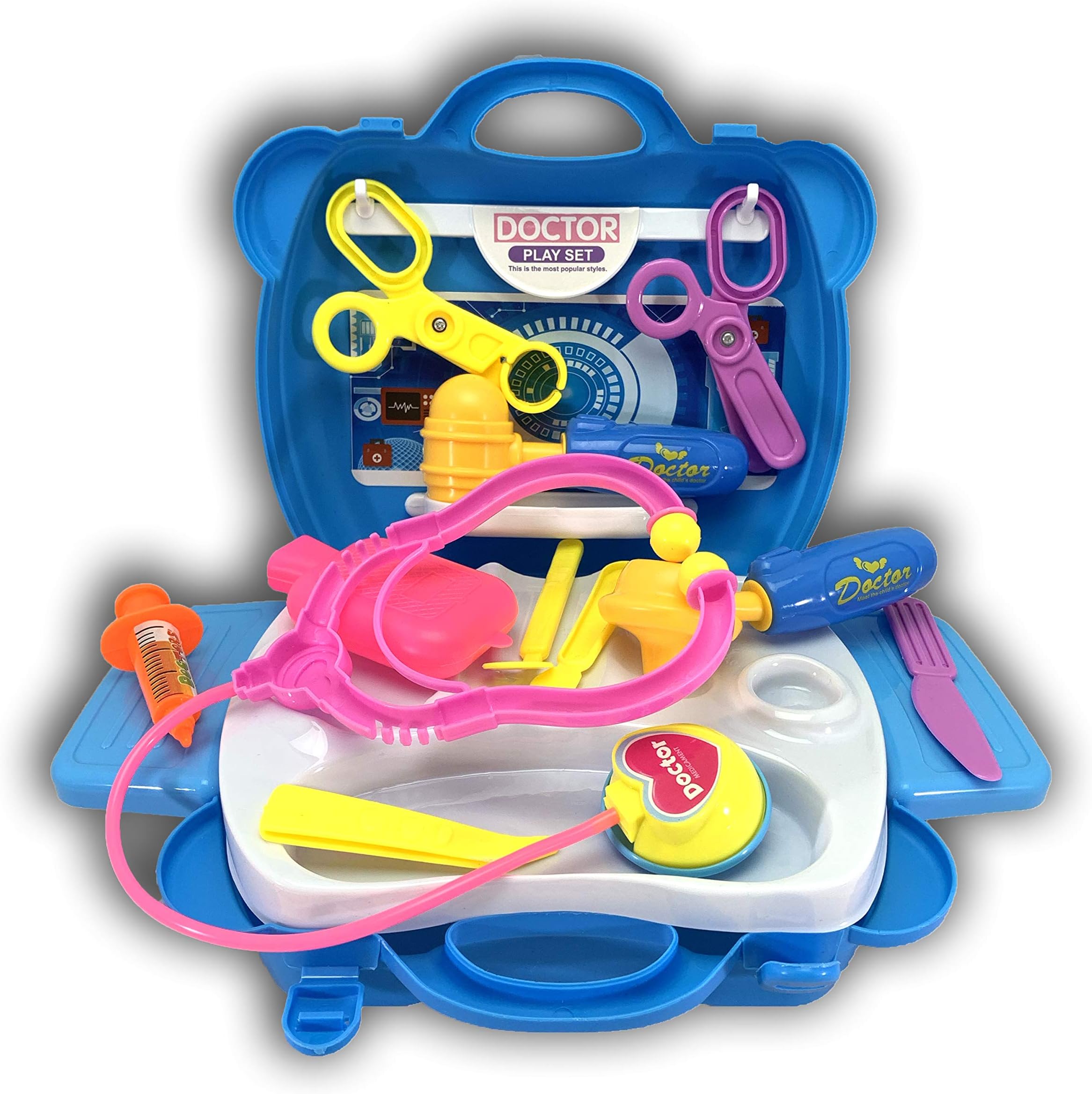 CustomizedbyBilgin Play Doctor Kit for Kids, Medical Toy, ,Educational Pretend Play Set Ages 3+ , Children Tool Box (Doctor Set)